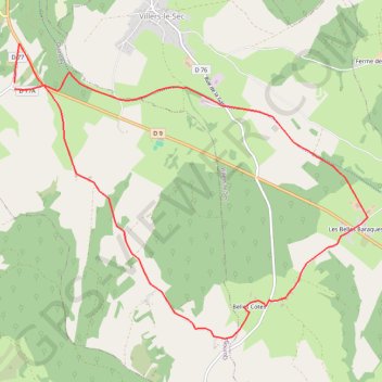 Itinéraire Frais-puits Belles baraques Château bleu, distance, dénivelé, altitude, carte, profil, trace GPS