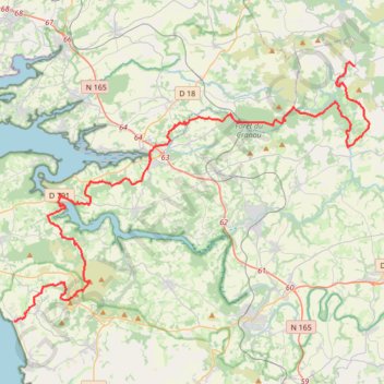 Itinéraire GR 37 : De Saint-Rivoal à Pentrez-Plage (Finistère), distance, dénivelé, altitude, carte, profil, trace GPS