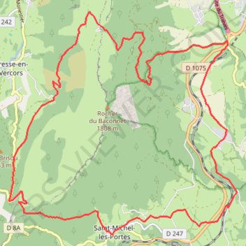 Itinéraire Pas du Serpaton, distance, dénivelé, altitude, carte, profil, trace GPS