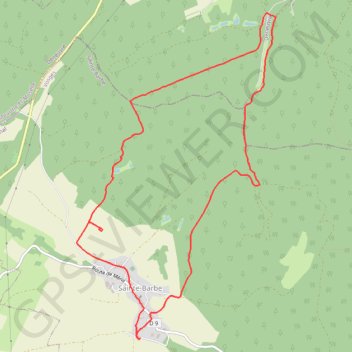 Itinéraire Sainte Barbe et ses environs, distance, dénivelé, altitude, carte, profil, trace GPS