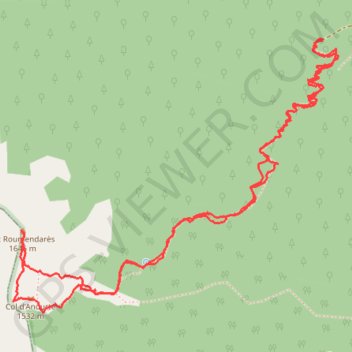Itinéraire Randonnée Pic Roumendarès, distance, dénivelé, altitude, carte, profil, trace GPS