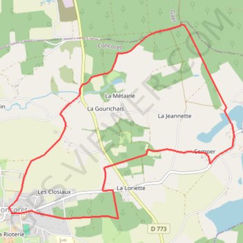 Itinéraire Vers le château de Comper - Concoret, distance, dénivelé, altitude, carte, profil, trace GPS