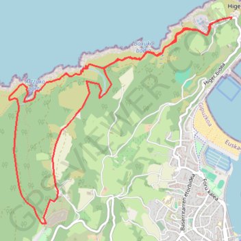 Itinéraire Cabo de Higer (cap du figuier), distance, dénivelé, altitude, carte, profil, trace GPS