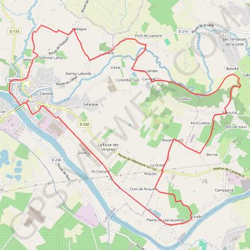 Itinéraire Rando de Casseneuil, distance, dénivelé, altitude, carte, profil, trace GPS