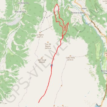 Itinéraire Combe de l'A, distance, dénivelé, altitude, carte, profil, trace GPS