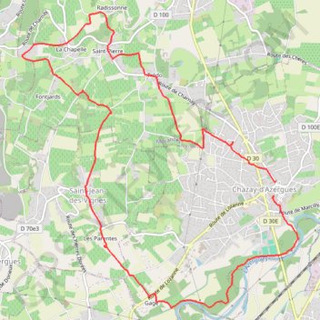 Itinéraire Autour de Chazay, distance, dénivelé, altitude, carte, profil, trace GPS