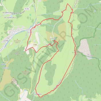 Itinéraire Gresse en Vercors ASM 01-10-23, distance, dénivelé, altitude, carte, profil, trace GPS