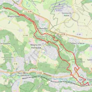 Itinéraire La vallée de la Mérantaise, distance, dénivelé, altitude, carte, profil, trace GPS