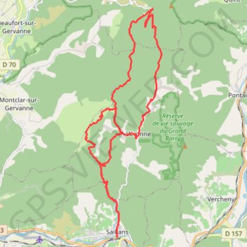 Itinéraire Saillans (Drôme), distance, dénivelé, altitude, carte, profil, trace GPS
