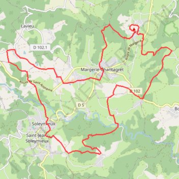 Itinéraire boucle 4, distance, dénivelé, altitude, carte, profil, trace GPS