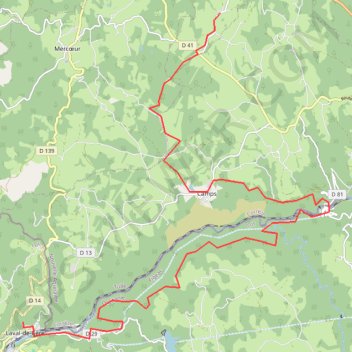 Itinéraire De Riouzal à Laval-de-Cère par LaMativie, distance, dénivelé, altitude, carte, profil, trace GPS