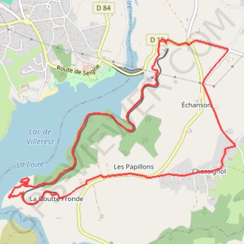 Itinéraire Train Touristique des Belvédères - Commelle-Vernay, distance, dénivelé, altitude, carte, profil, trace GPS