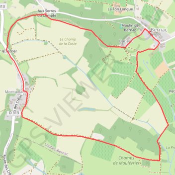 Itinéraire De l'église de Bernac à celle de Montaillac - Pays du Dropt, distance, dénivelé, altitude, carte, profil, trace GPS