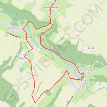 Itinéraire La boucle du Liger - Andainville, distance, dénivelé, altitude, carte, profil, trace GPS