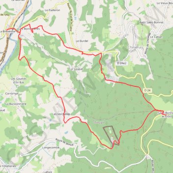 Itinéraire La Brévenne, distance, dénivelé, altitude, carte, profil, trace GPS