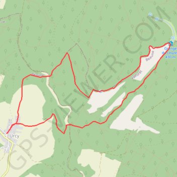 Itinéraire Leuzeu par Urcy, distance, dénivelé, altitude, carte, profil, trace GPS