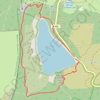 Itinéraire Le Tour du Lac Blanc par le Rocher Hans et le sentier de crête, distance, dénivelé, altitude, carte, profil, trace GPS