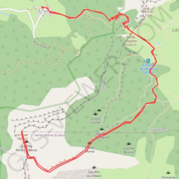 Itinéraire L'ALPE DU PINET (LE TRUC), distance, dénivelé, altitude, carte, profil, trace GPS