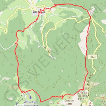 Itinéraire Collet de Doizieux (42) - Massif du Pilat, distance, dénivelé, altitude, carte, profil, trace GPS