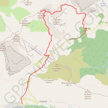 Itinéraire Pointes du Midi, distance, dénivelé, altitude, carte, profil, trace GPS