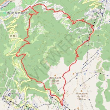 Itinéraire Tour du Saint jacques, distance, dénivelé, altitude, carte, profil, trace GPS
