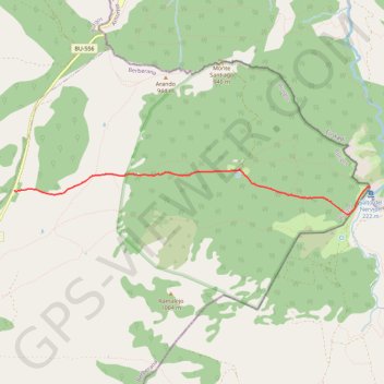 Itinéraire La cascade du Nervion, distance, dénivelé, altitude, carte, profil, trace GPS