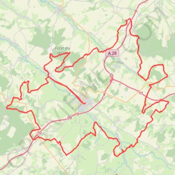 Itinéraire Le tour du Pays Neufchâtelois - Neufchâtel-en-Bray, distance, dénivelé, altitude, carte, profil, trace GPS