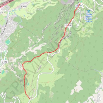 Itinéraire SALEVE, distance, dénivelé, altitude, carte, profil, trace GPS
