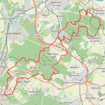 Itinéraire Frepillonnaise 2023 - 47 kms-17981810, distance, dénivelé, altitude, carte, profil, trace GPS