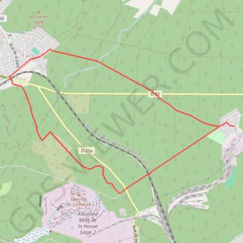 Itinéraire Creutzwald, distance, dénivelé, altitude, carte, profil, trace GPS