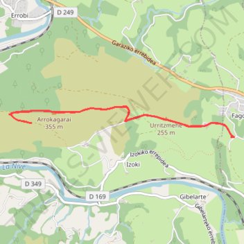 Itinéraire Mont Arrokagaray en AR depuis Louhossoa, distance, dénivelé, altitude, carte, profil, trace GPS