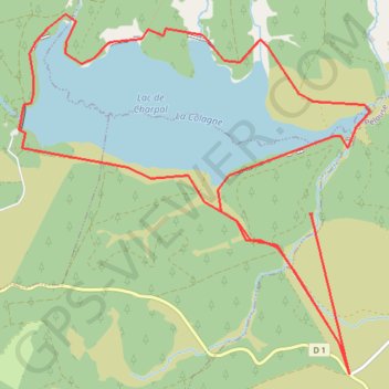 Itinéraire Tour du lac de Charpal, distance, dénivelé, altitude, carte, profil, trace GPS