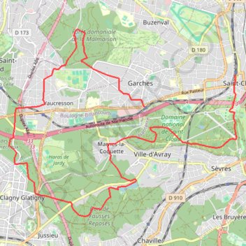 Itinéraire Randonnée des 3 forêts, distance, dénivelé, altitude, carte, profil, trace GPS