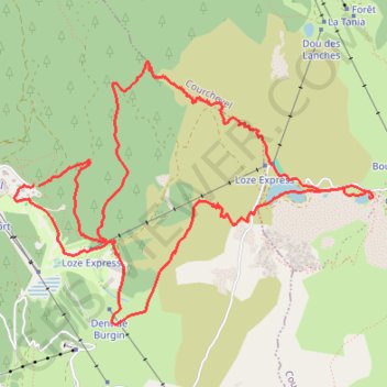 Itinéraire Lac-Bleu depuis Méribel-Altiport, distance, dénivelé, altitude, carte, profil, trace GPS