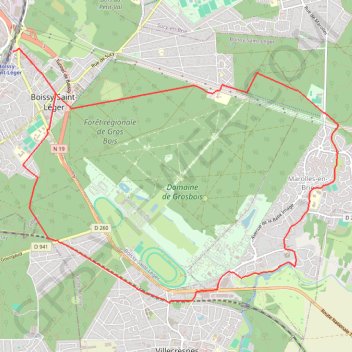 Itinéraire En passant par la forêt - Boissy-Saint-Léger, distance, dénivelé, altitude, carte, profil, trace GPS