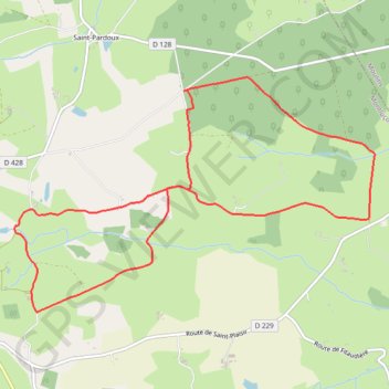 Itinéraire Theneuille, Jappeloup, distance, dénivelé, altitude, carte, profil, trace GPS