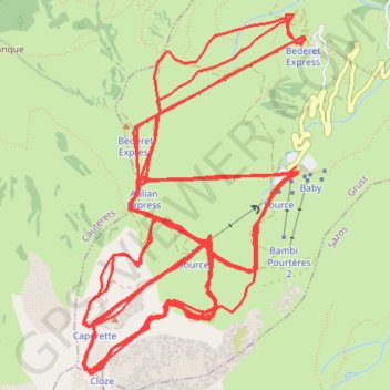 Itinéraire Luz Ardiden, distance, dénivelé, altitude, carte, profil, trace GPS