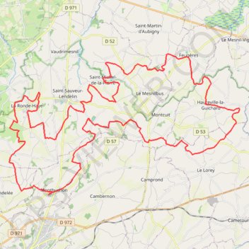 Itinéraire Autour de Feugères, distance, dénivelé, altitude, carte, profil, trace GPS