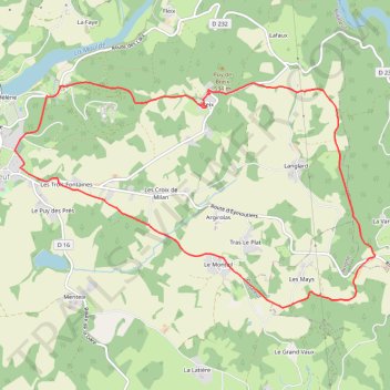 Itinéraire [Itinéraire] Les Hauts de Bujaleuf, distance, dénivelé, altitude, carte, profil, trace GPS