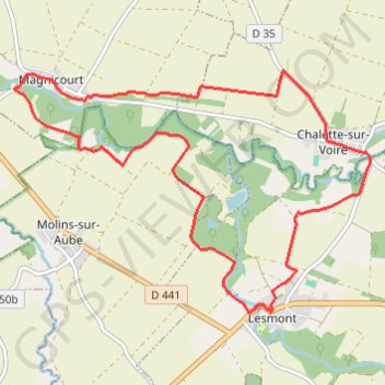 Itinéraire Promenade des Libellules, distance, dénivelé, altitude, carte, profil, trace GPS