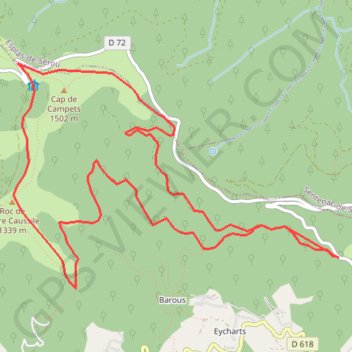 Itinéraire Le Roc de Peyre-Caussile, distance, dénivelé, altitude, carte, profil, trace GPS