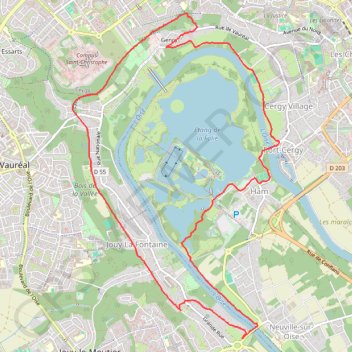 Itinéraire Étangs de Neuville, distance, dénivelé, altitude, carte, profil, trace GPS