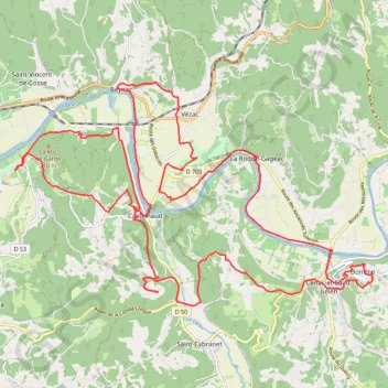 Itinéraire Domme, distance, dénivelé, altitude, carte, profil, trace GPS
