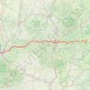 Itinéraire 1 er jour RGA 2022 Bordeaux Cheylade, distance, dénivelé, altitude, carte, profil, trace GPS