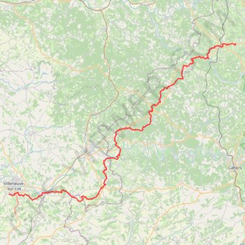 Itinéraire GR 652 : Randonnée du Vigan (Lot) à Pujols (Lot-et-Garonne), distance, dénivelé, altitude, carte, profil, trace GPS