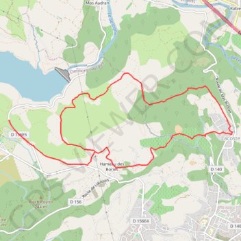 Itinéraire Salagou - Les Balcons du Salagou, distance, dénivelé, altitude, carte, profil, trace GPS