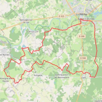 Itinéraire La Flèche Sud, distance, dénivelé, altitude, carte, profil, trace GPS