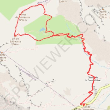 Itinéraire Pointe de Balafrasse en traversée, distance, dénivelé, altitude, carte, profil, trace GPS