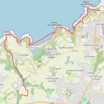 Itinéraire Des champs cancalais à la pointe du Grouin, distance, dénivelé, altitude, carte, profil, trace GPS