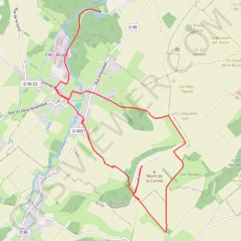 Itinéraire Ascension du mont la comté, distance, dénivelé, altitude, carte, profil, trace GPS